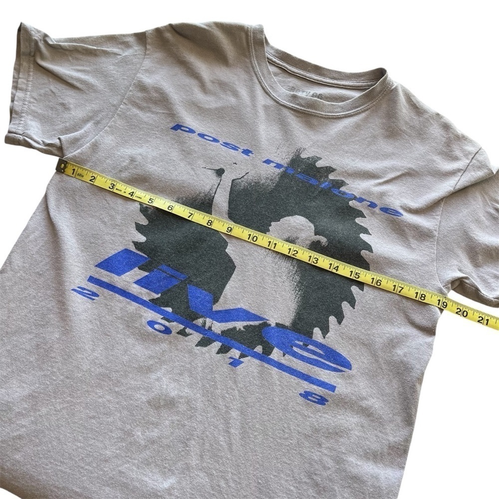 Post Malone Live Concert Tour 2018 Medium Tee Shirt Gray Posty Co - Picture 4 of 6